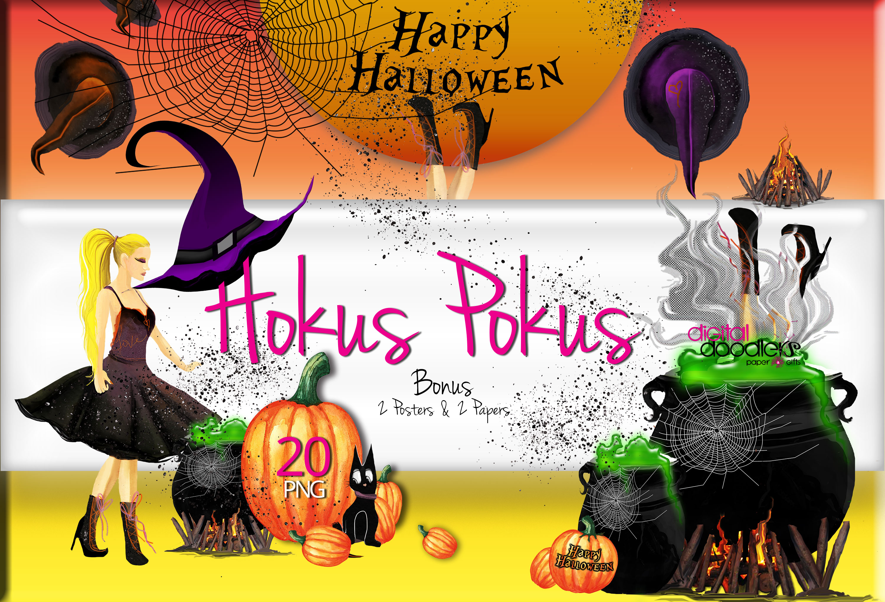 Hokus Pokus (31252) | Illustrations | Design Bundles