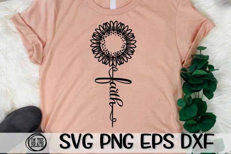 Download Faith - Sunflower - Cross - SVG PNG DXF EPS