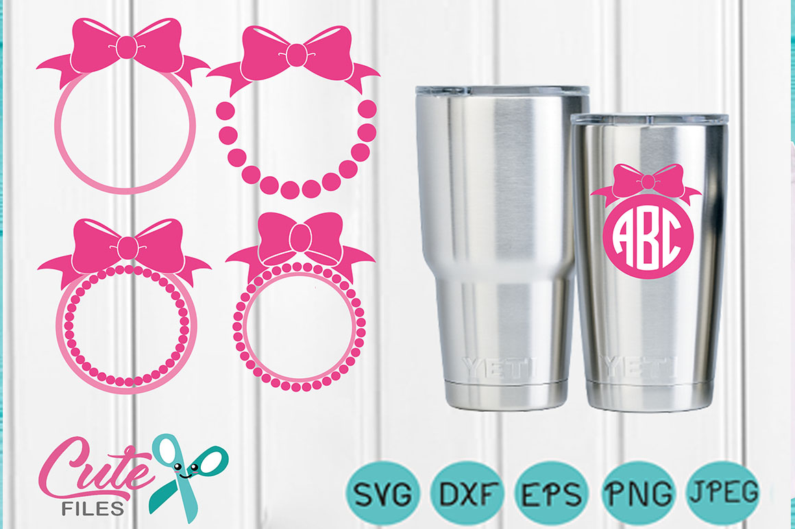 Download Bow Monogram Frame Svg Bow Svg Monogram Frame Svg Dxf, monog