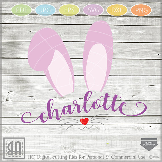 Download Bunny names SVG - Bunny face Cut Files - 2 in 1- Bunny ...