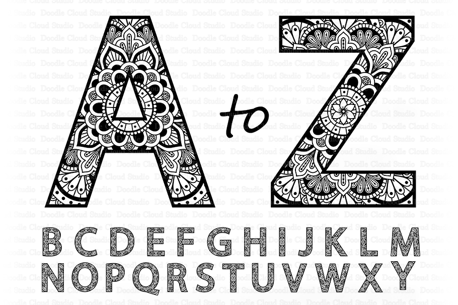 Free Free Mandala Svg Letters 462 SVG PNG EPS DXF File