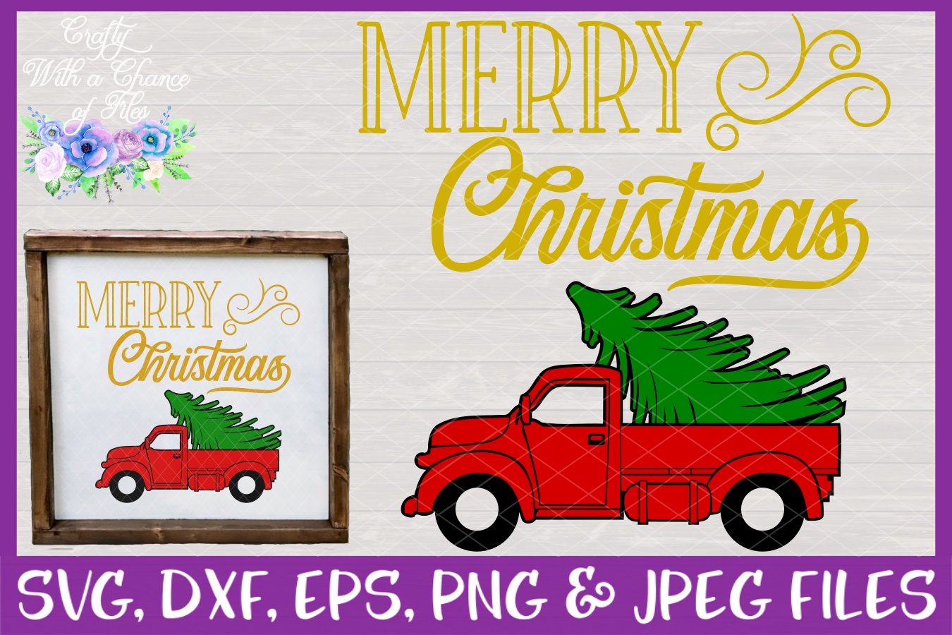 Download Merry Christmas SVG | Red Truck SVG | Christmas Tree SVG ...