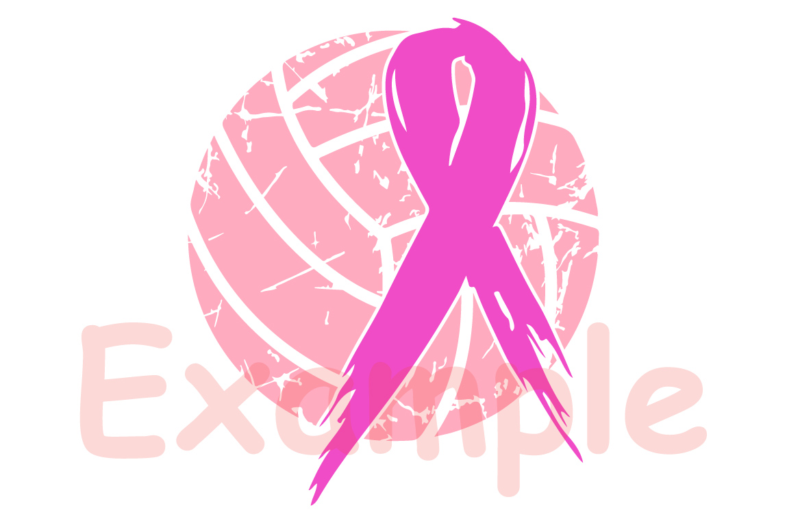 Volleyball Tackle Breast Cancer Svg Awareness ribbon 1020s (147266