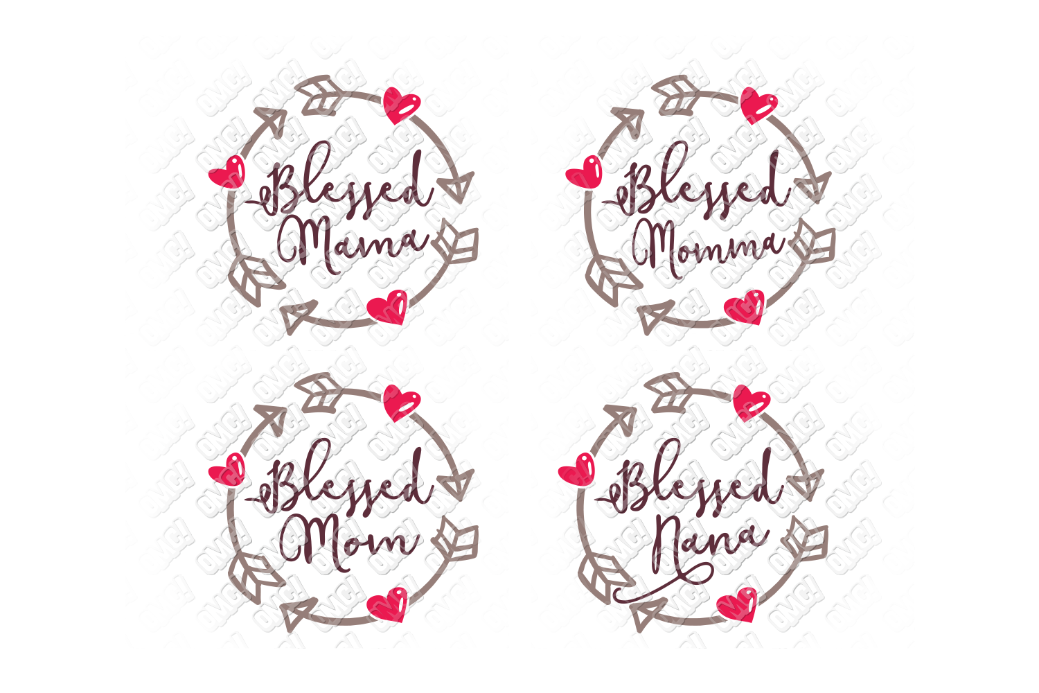 Download Blessed Mama SVG Momma Nana Mom in SVG, DXF, PNG, EPS, JPEG (117691) | Cut Files | Design Bundles