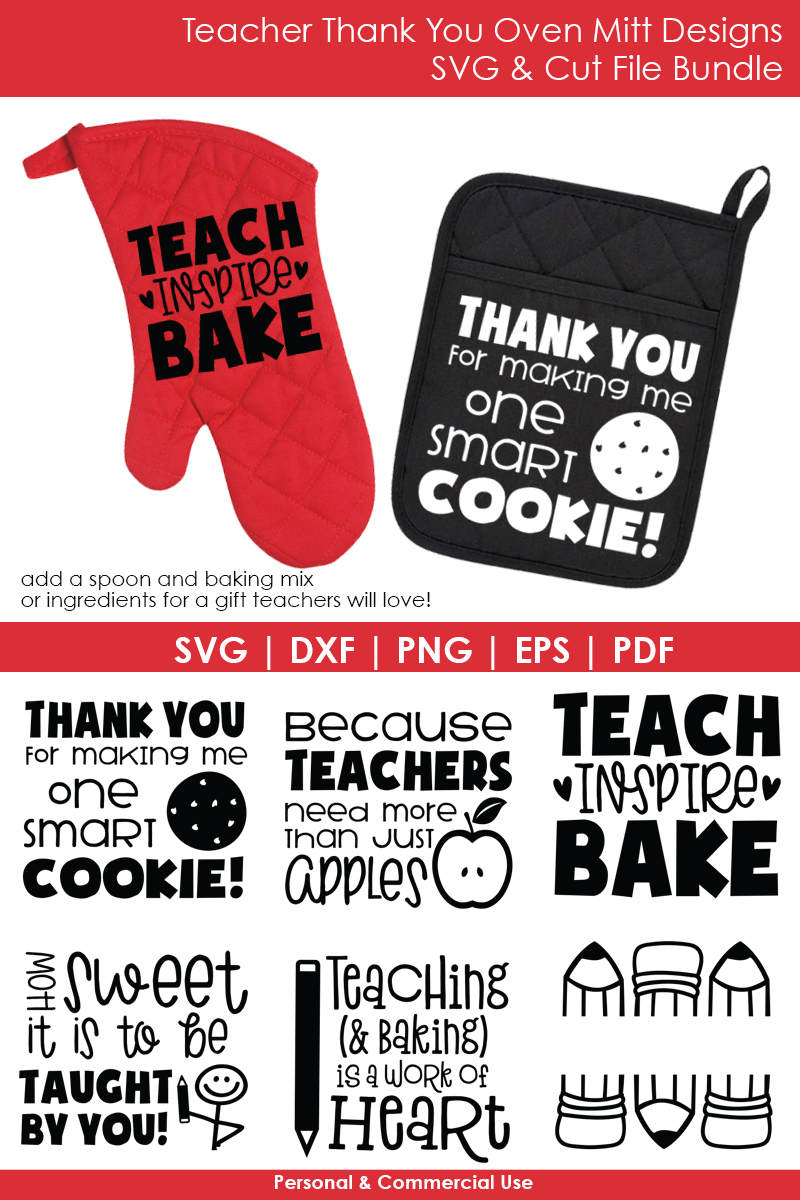 Download Teacher Thank You Oven Mitts - Teacher SVG files 4 Crafters