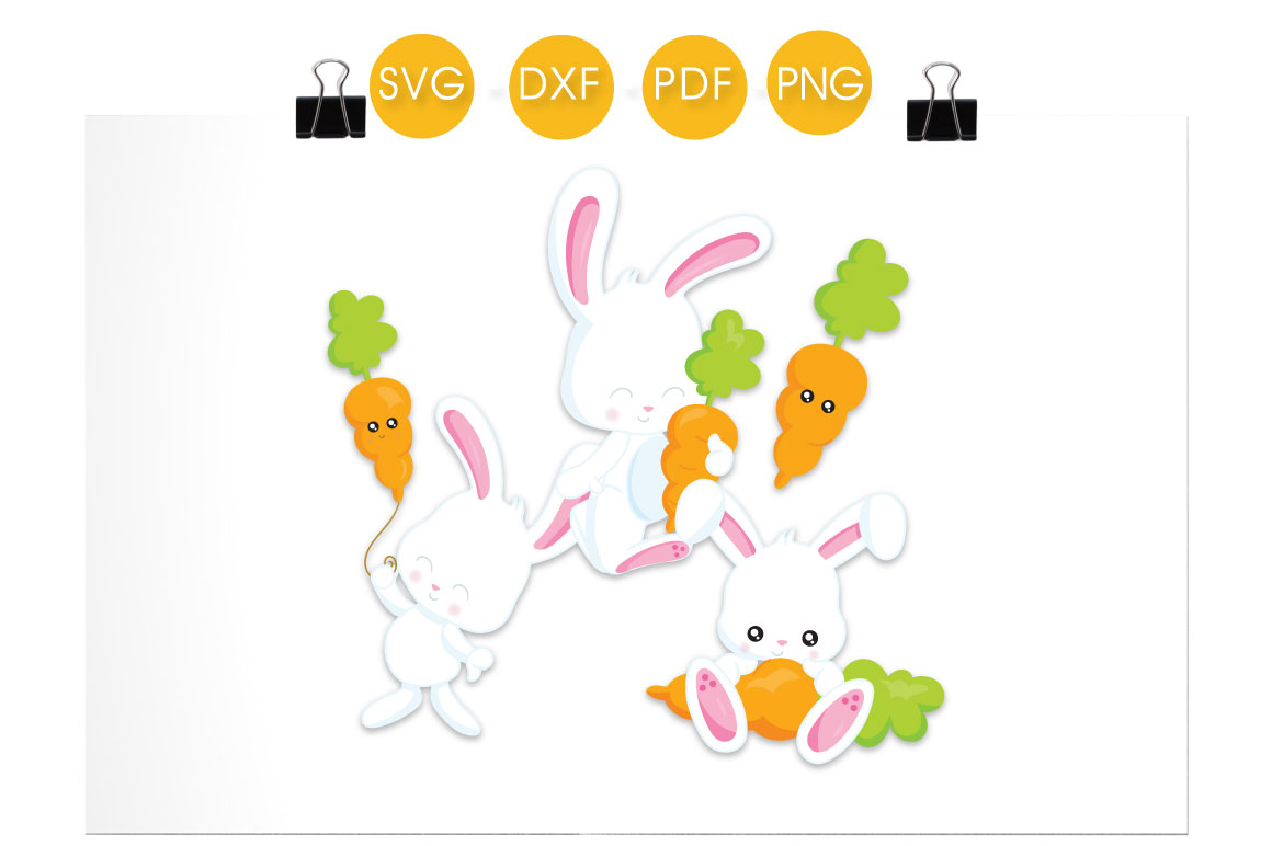 Bunny And His Carrot cutting files svg, dxf, pdf, eps ...