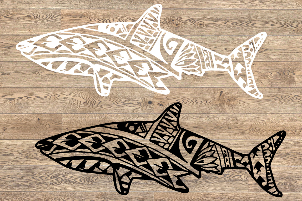 Shark Ink Tattoo Hawaiian Polynesian Svg Tropical1284s 217983 Svgs