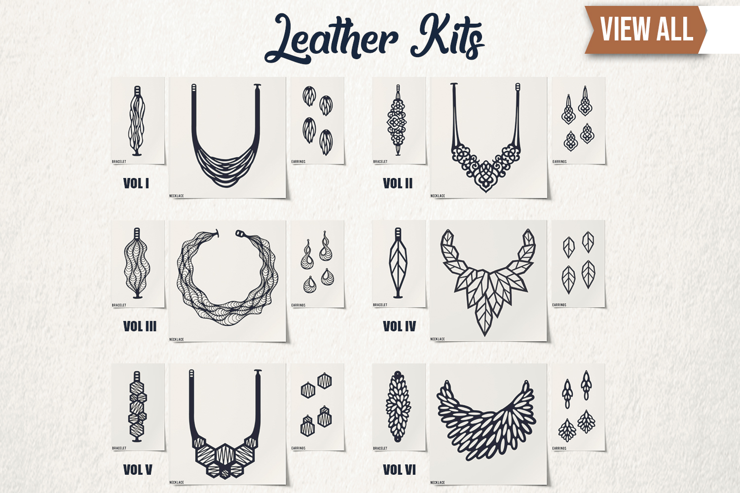 Download LEATHER CRAFT BUNDLE Earrings SVG Bracelet SVG Necklace SVG