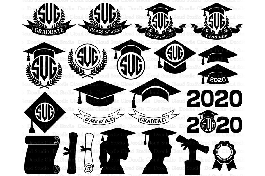 Download 2020 2019 Graduation SVG, Graduation Hat Laurea SVG files. (95190) | Cut Files | Design Bundles