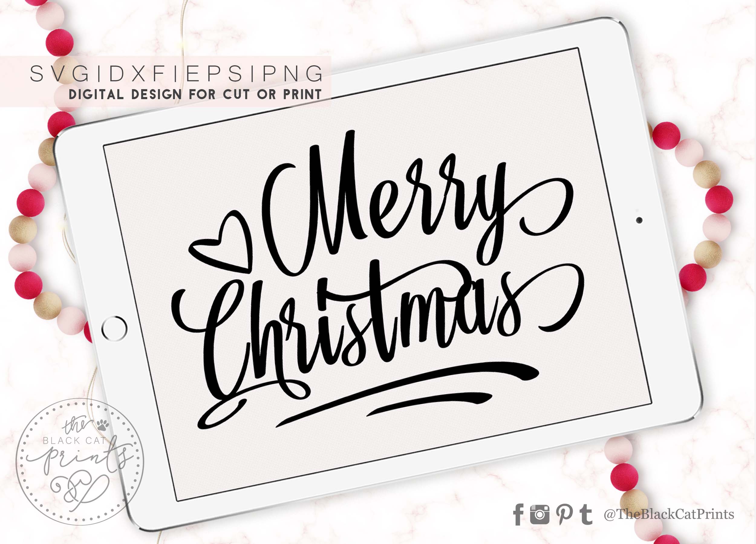 Download Merry Christmas SVG DXF EPS PNG cut files (33013) | Cut ...