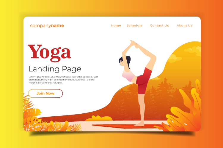 Yoga - Landing Page Illustration