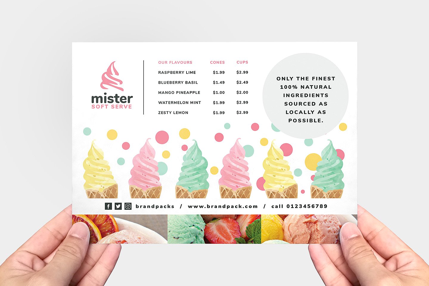 Ice Cream Shop Flyer Template (462039) Flyers Design Bundles