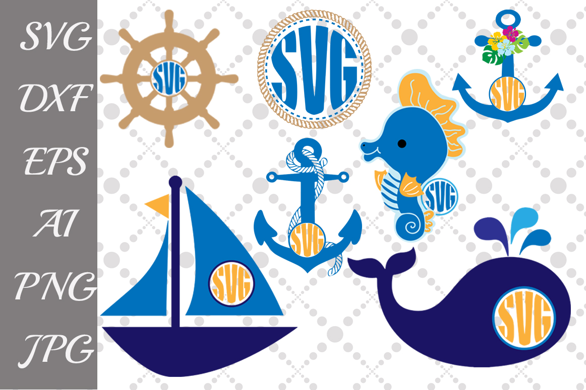 Download Nautical svg,NAUTICAL MONOGRAM SVG, Whale Svg (88156 ...