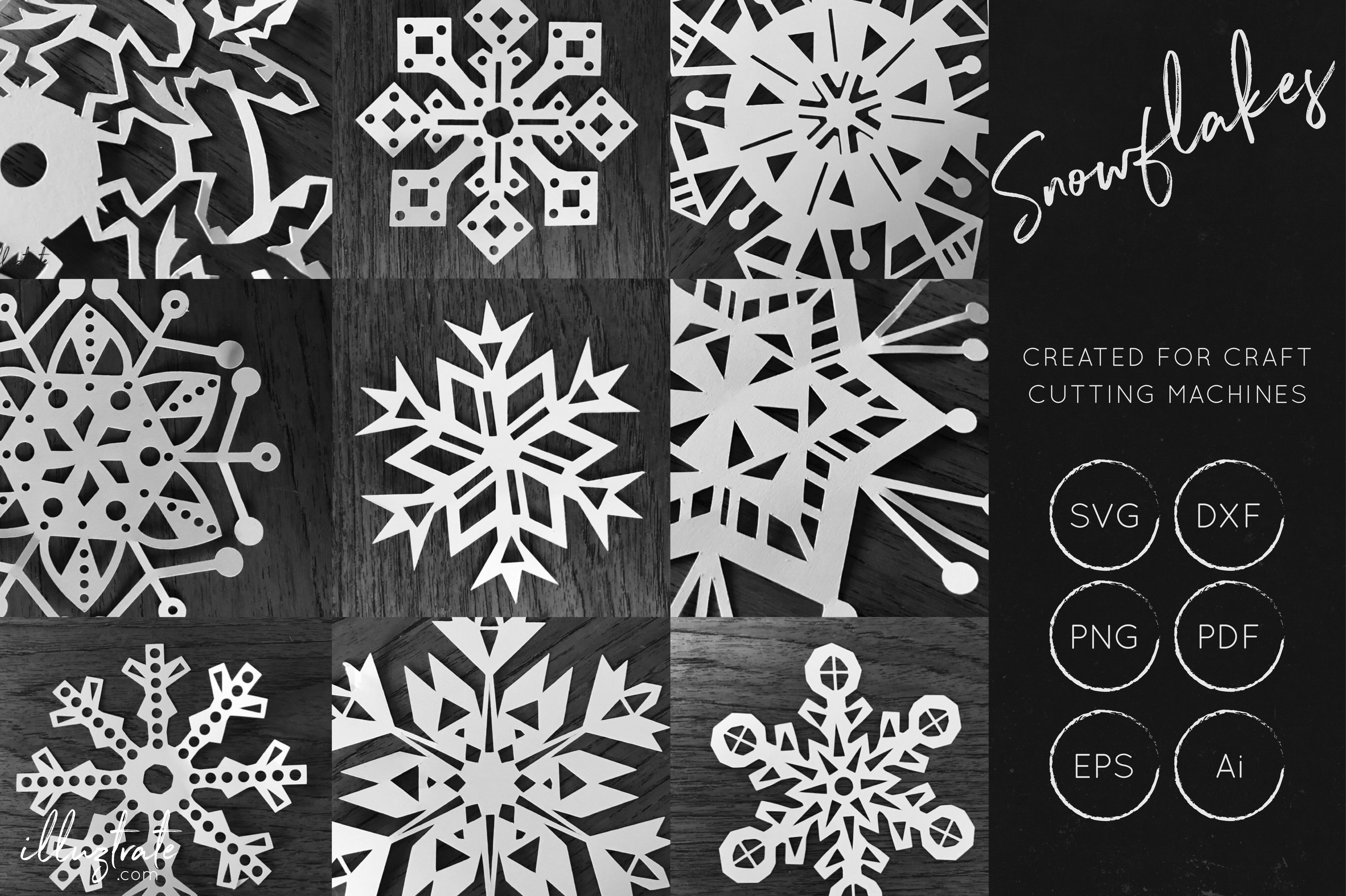 Download Snowflake SVG Cut File Bundles - Christmas SVG - Snowflakes