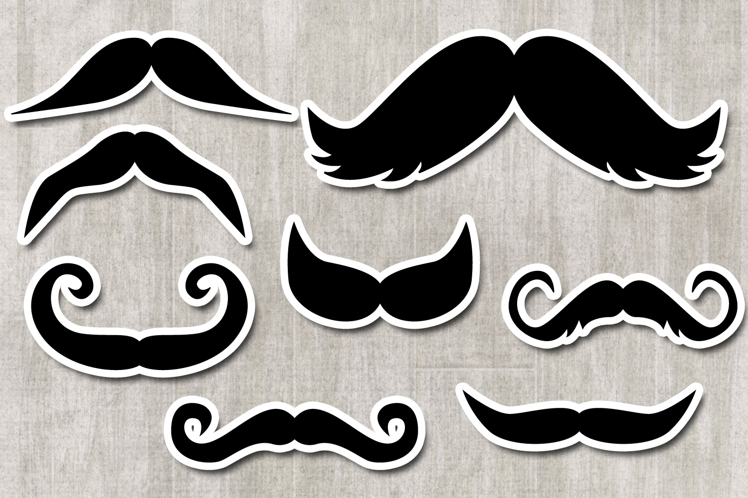 Mustache Graphic Illustration Vintage Design Silhouet 78968 Illustrations Design Bundles 6976