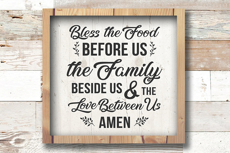 Bless The Food Before Us The Family SVG Prayer SVG Christian