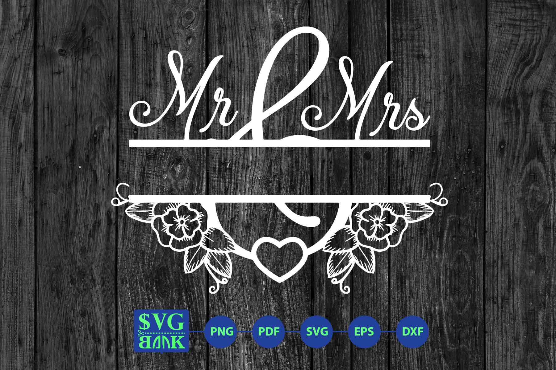Download Mr Mrs split monogram svg, wedding name svg, Mr Mrs svg dxf