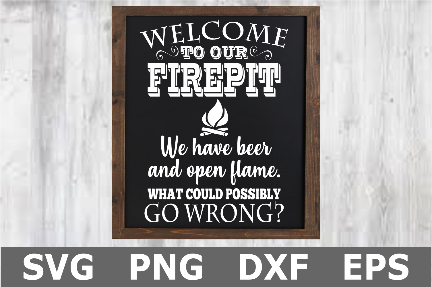 Welcome to our Firepit - A Camping SVG File (210175) | Cut Files