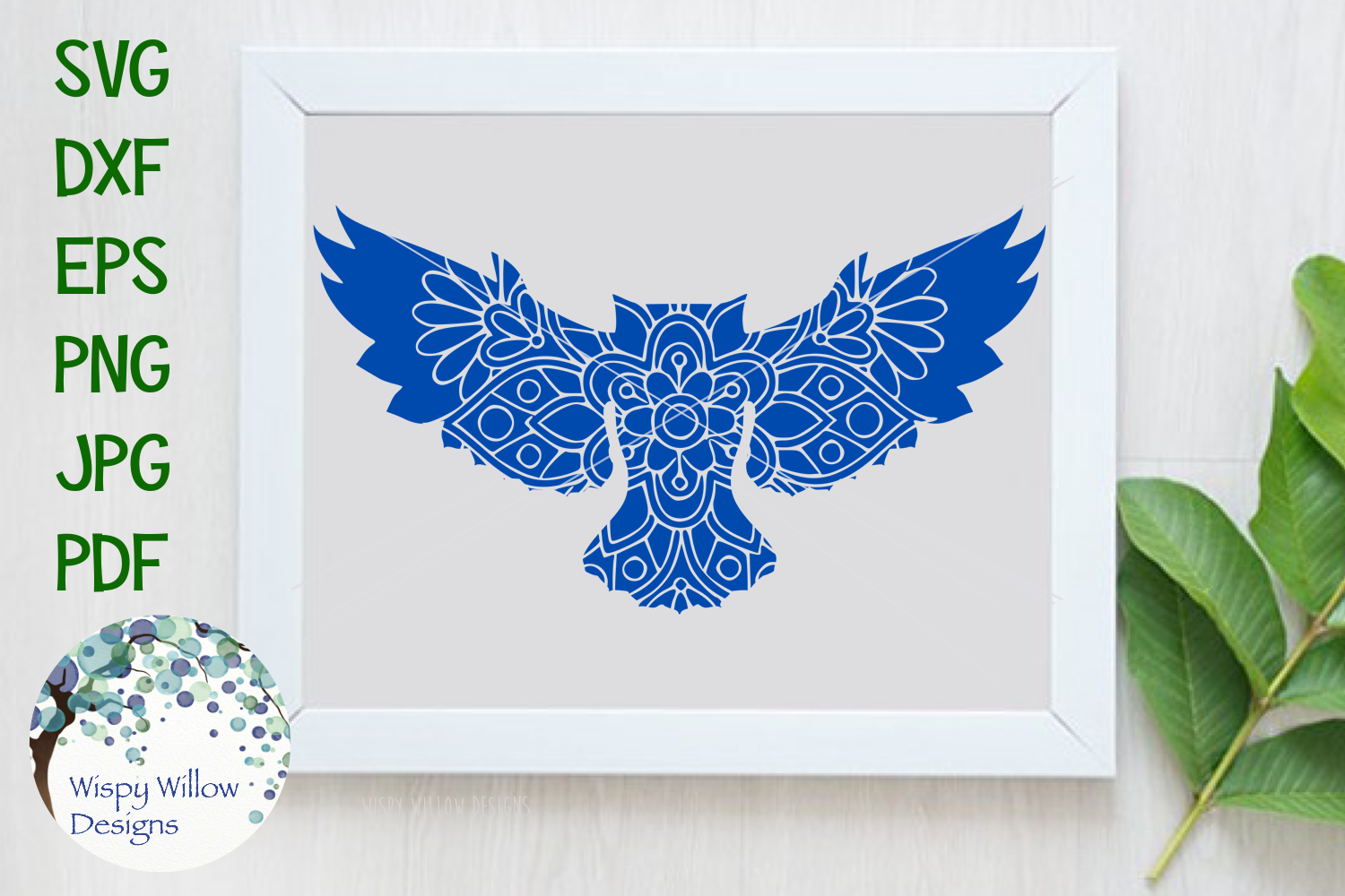 Download Owl Mandala, Animal Mandala SVG Cut File