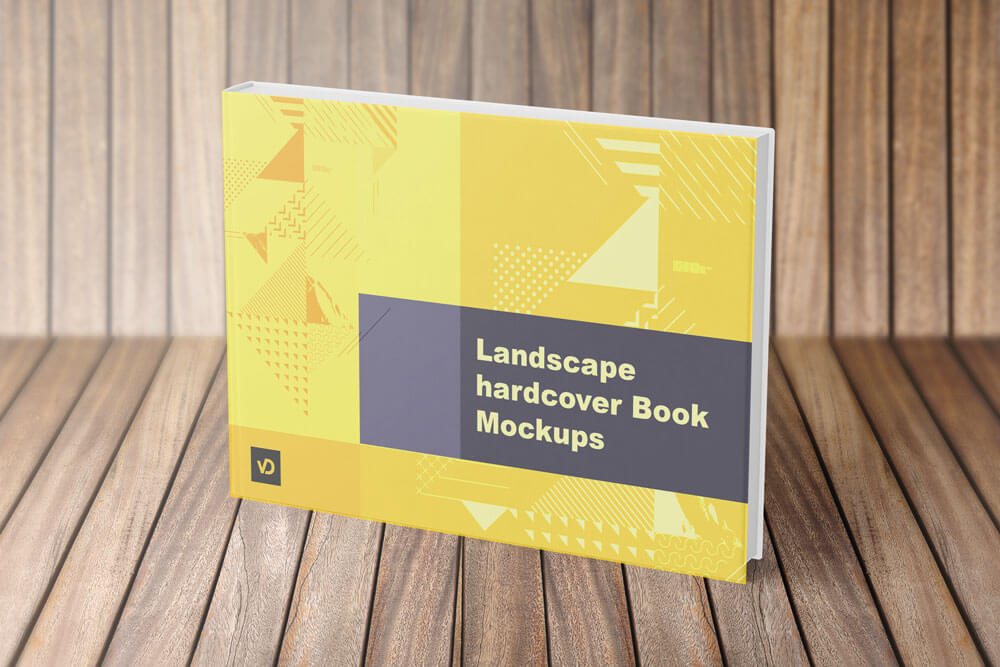 Landscape Hardcover Book Mockup (38375) | Mock Ups ...