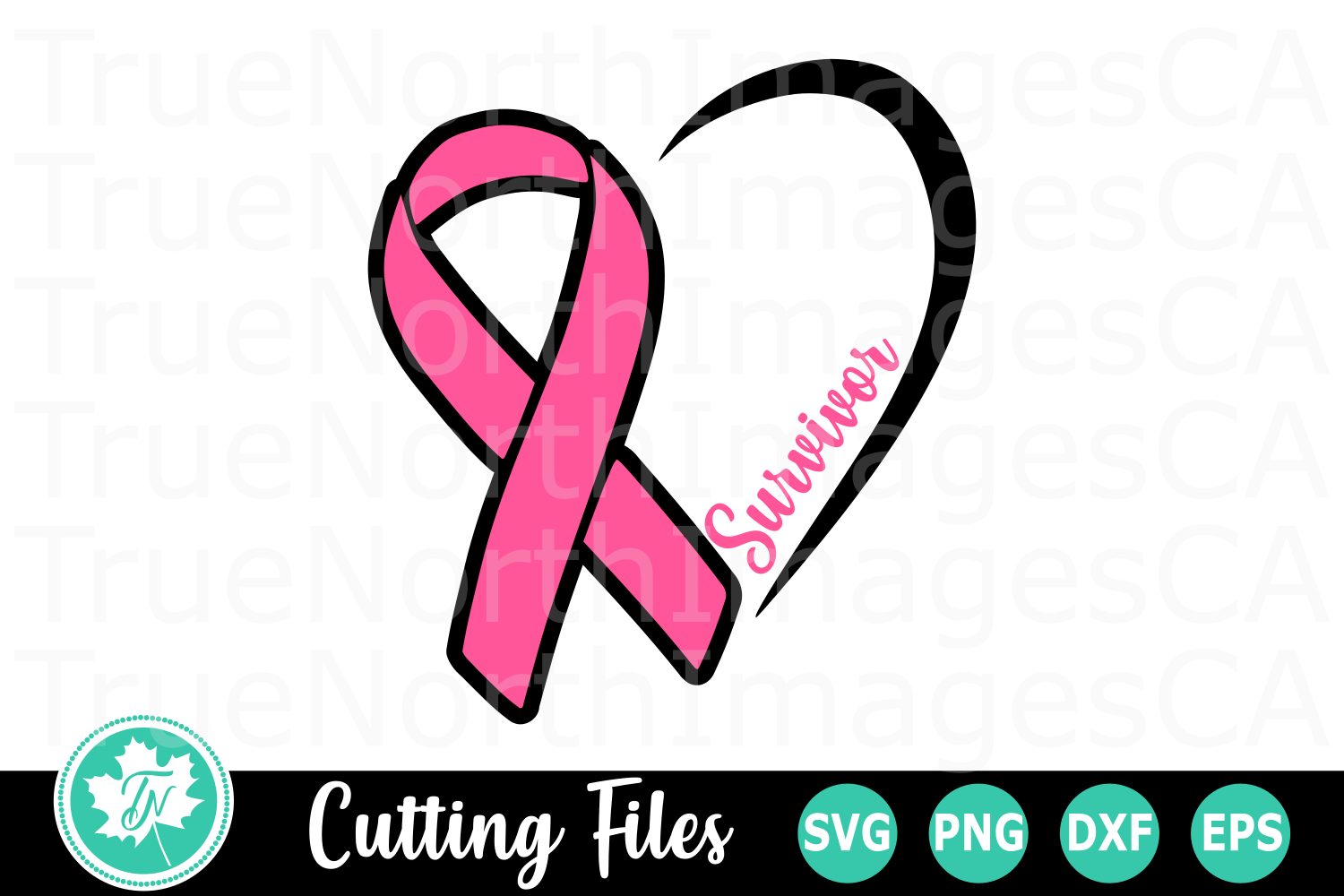 Download Breast Cancer Ribbon Heart - An Awareness SVG Cut File