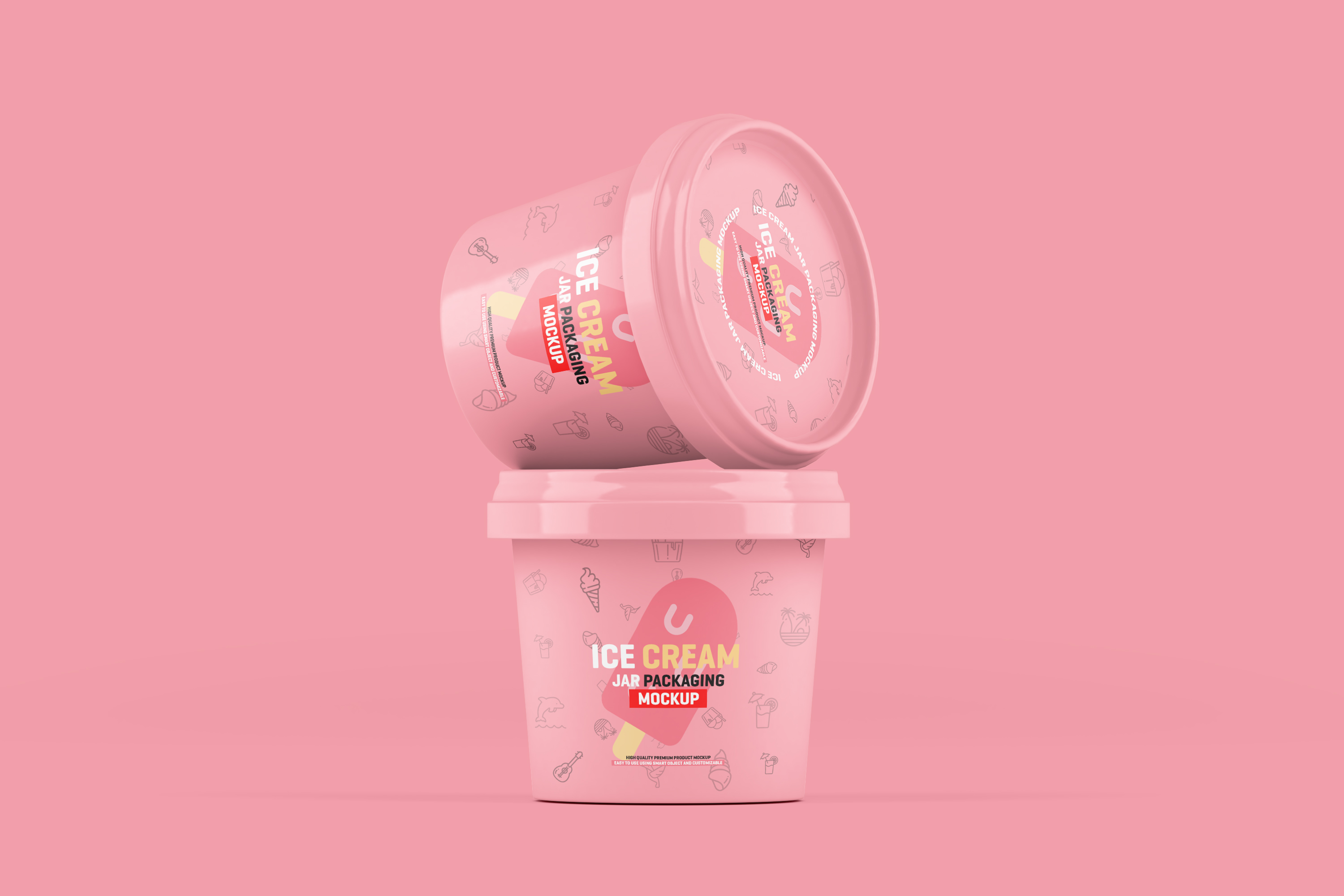 Download Ice Cream Jar Packaging Mockup