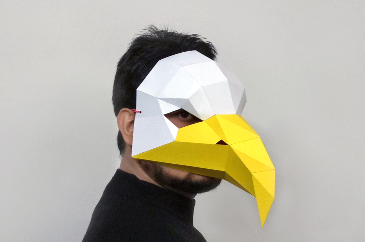 DIY Eagle Mask - 3d papercraft (47341) | Printables | Design Bundles