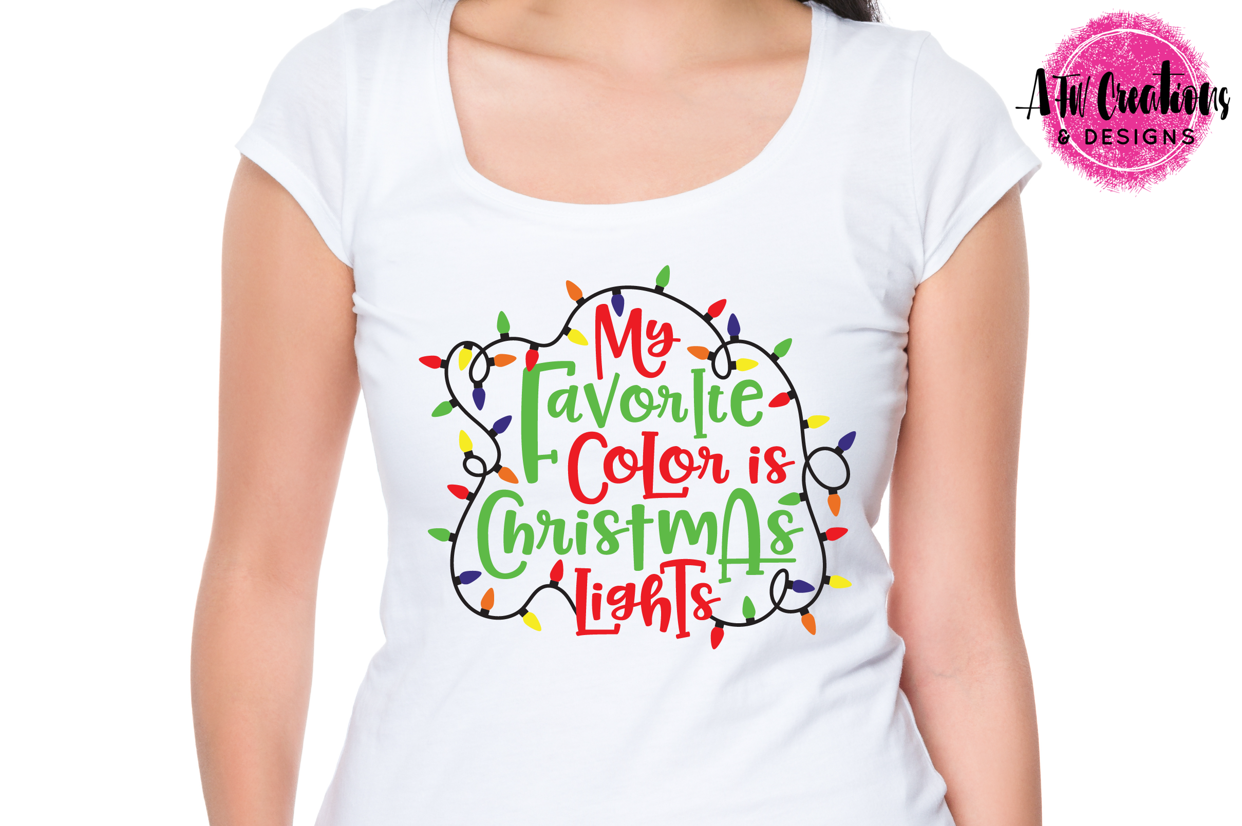 My Favorite Color is Christmas Lights - SVG, DXF, EPS Cut Files