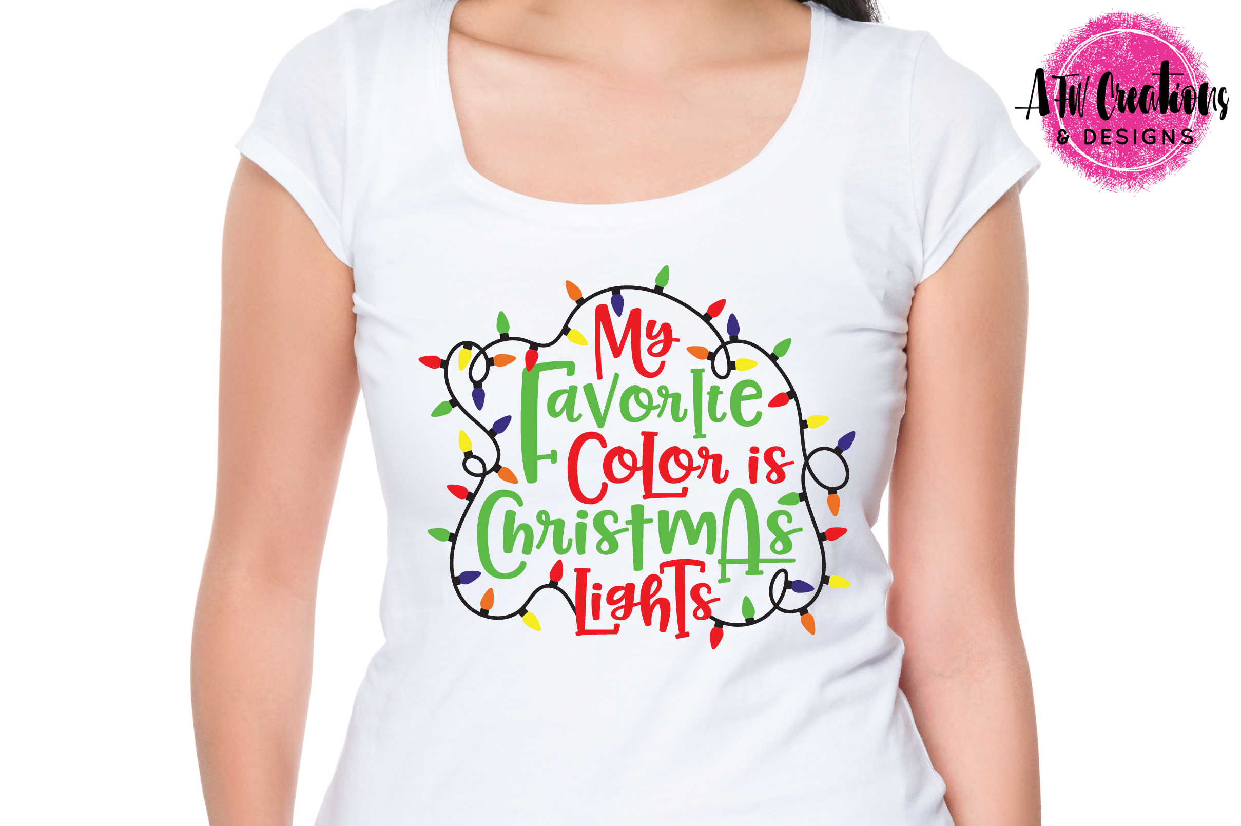 Download My Favorite Color is Christmas Lights - SVG, DXF, EPS Cut Files