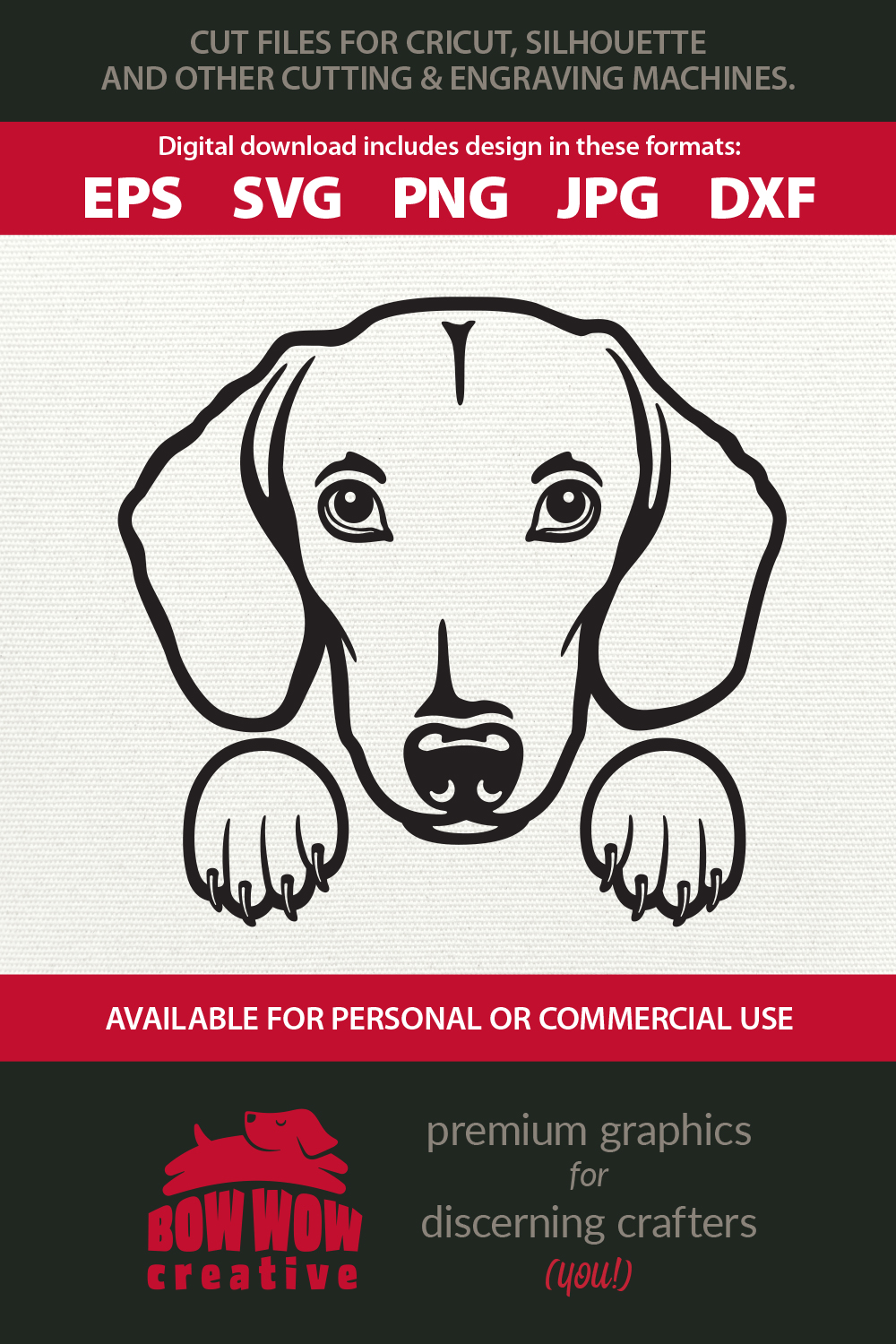 Download Peeking Dachshund Pocket Dog - SVG, EPS, JPG, PNG & DXF file