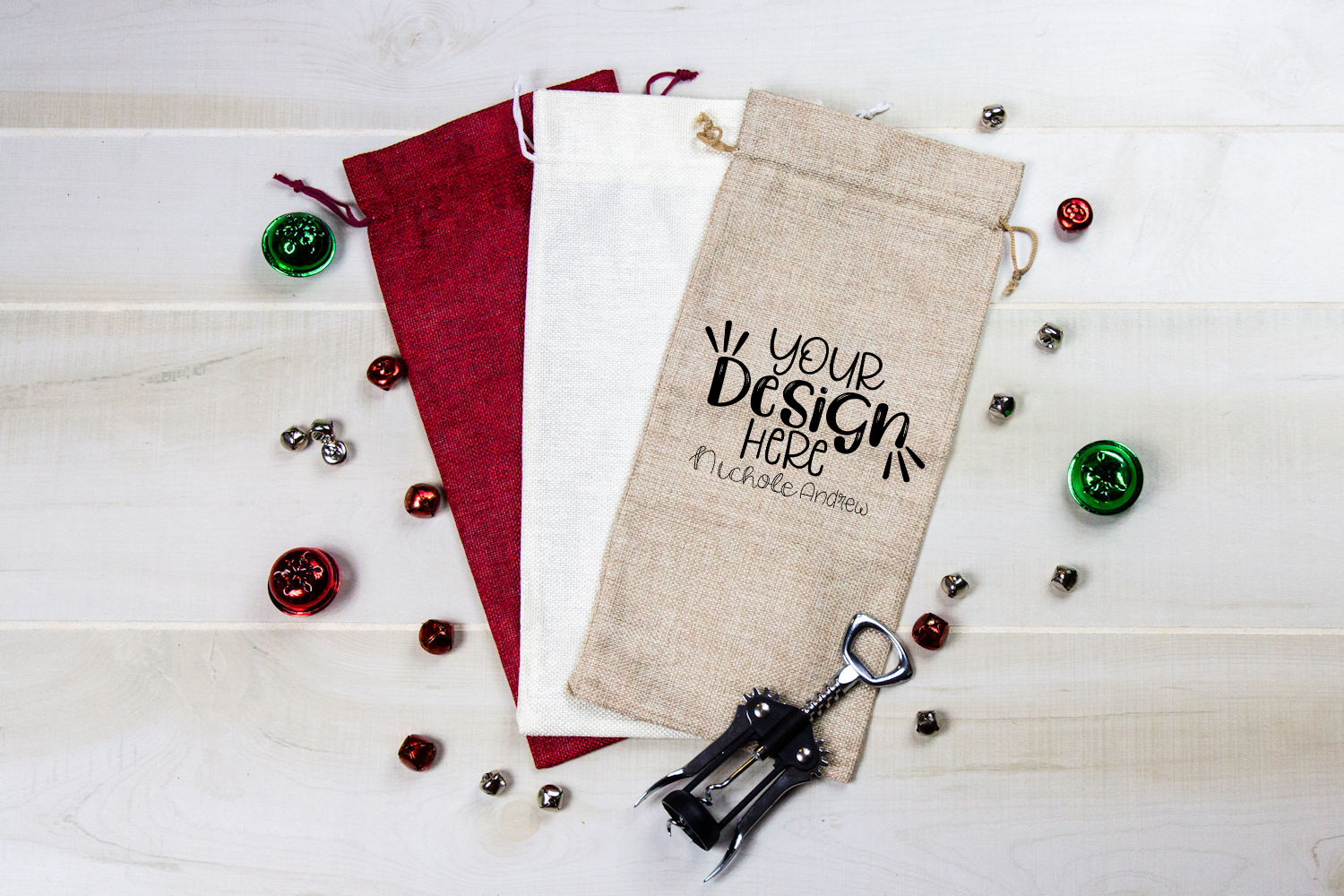 Download Winter Wine Bag Mockup, Styled Stock Photography