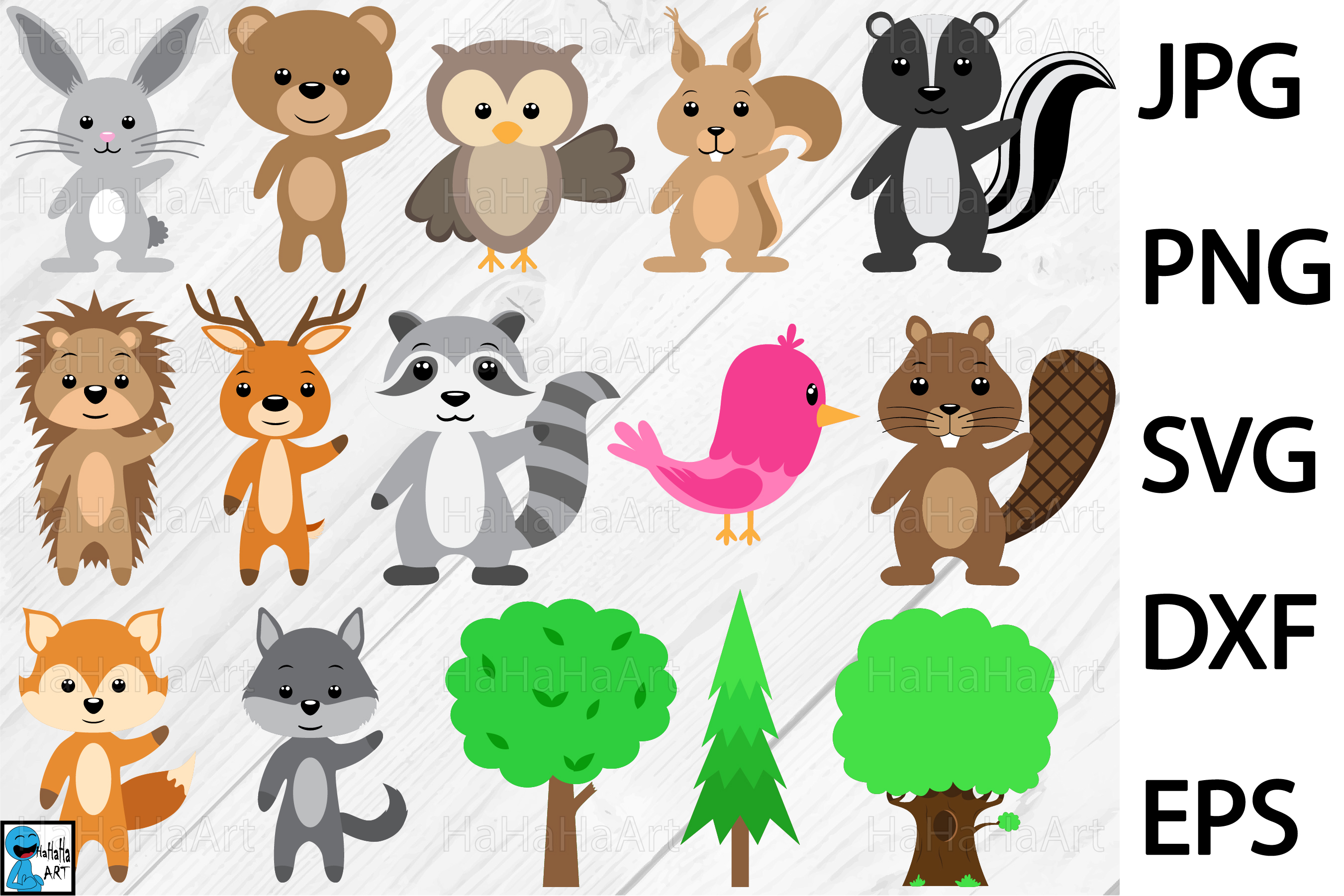 Hi Forest Animals - Clip art / Cutting Files 226c (321845
