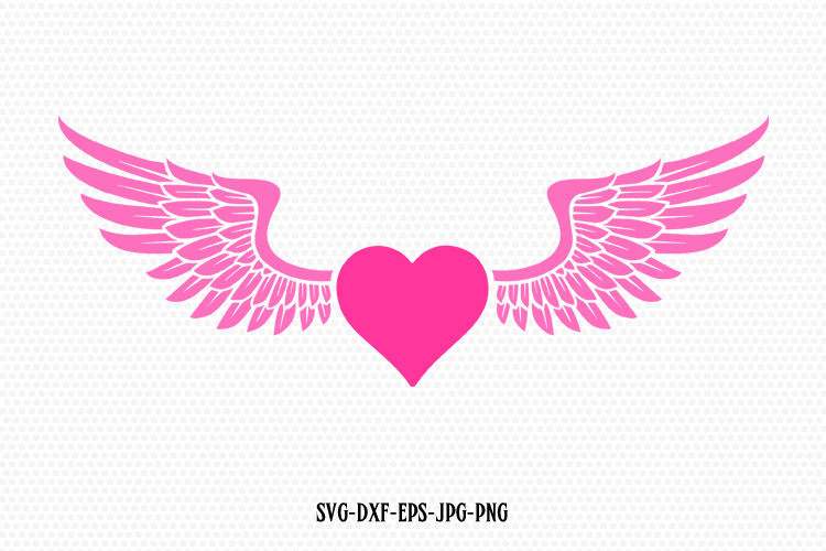 Download Angel Heart svg, Heart wings, Valentine SVG, Valentines Day