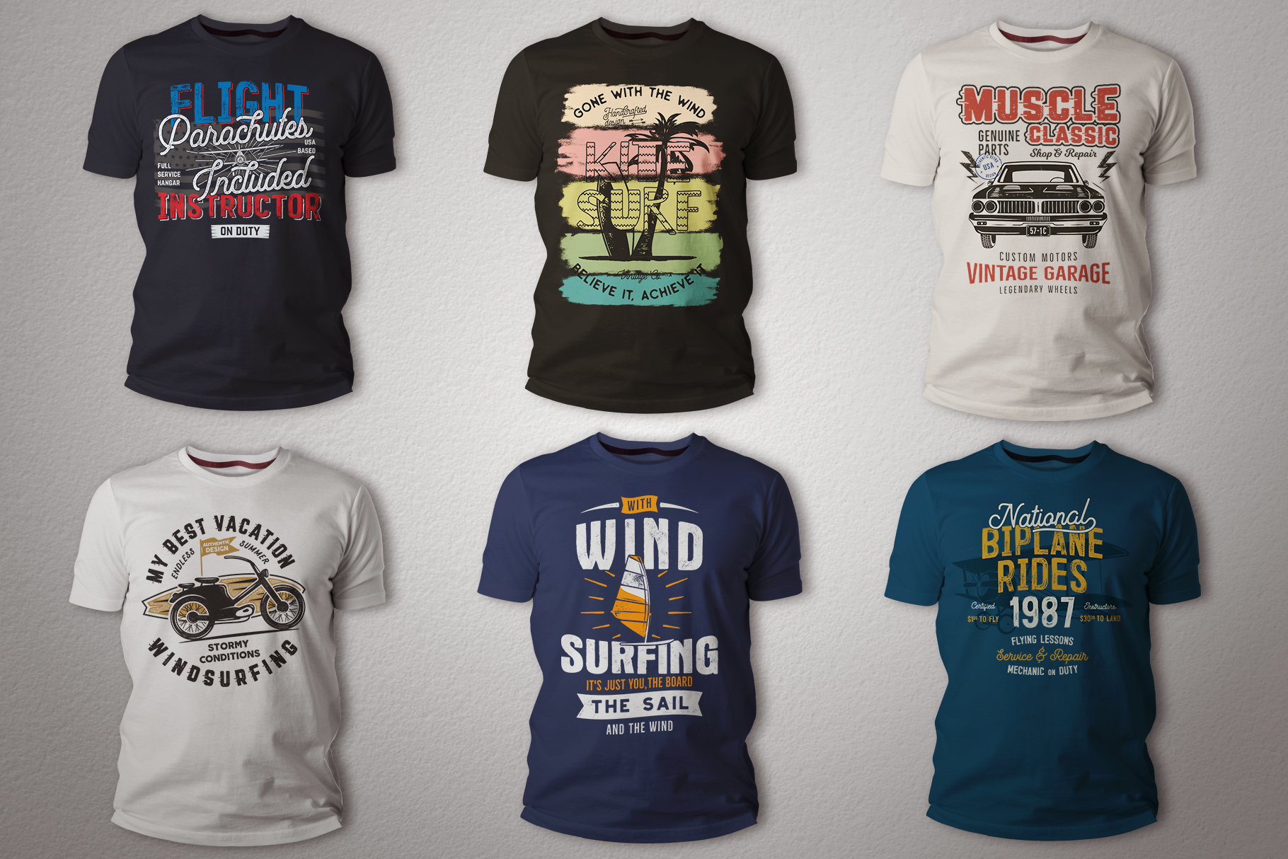 Vintage T-Shirt Bundle Retro SVG Designs Collection. Part ...