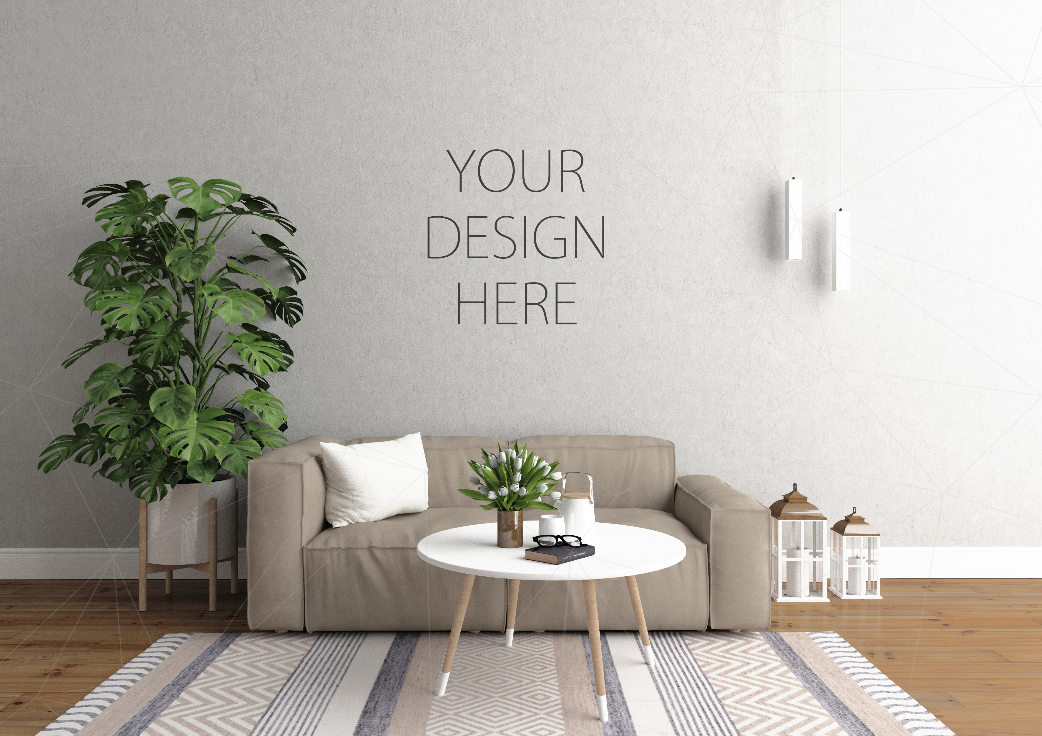 Download Interior mockup bundle - blank wall mock up