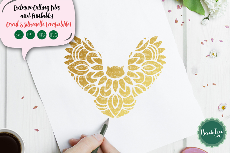 Owl Mandala Svg, Owl Svg, Flying Owl Svg Cutting File