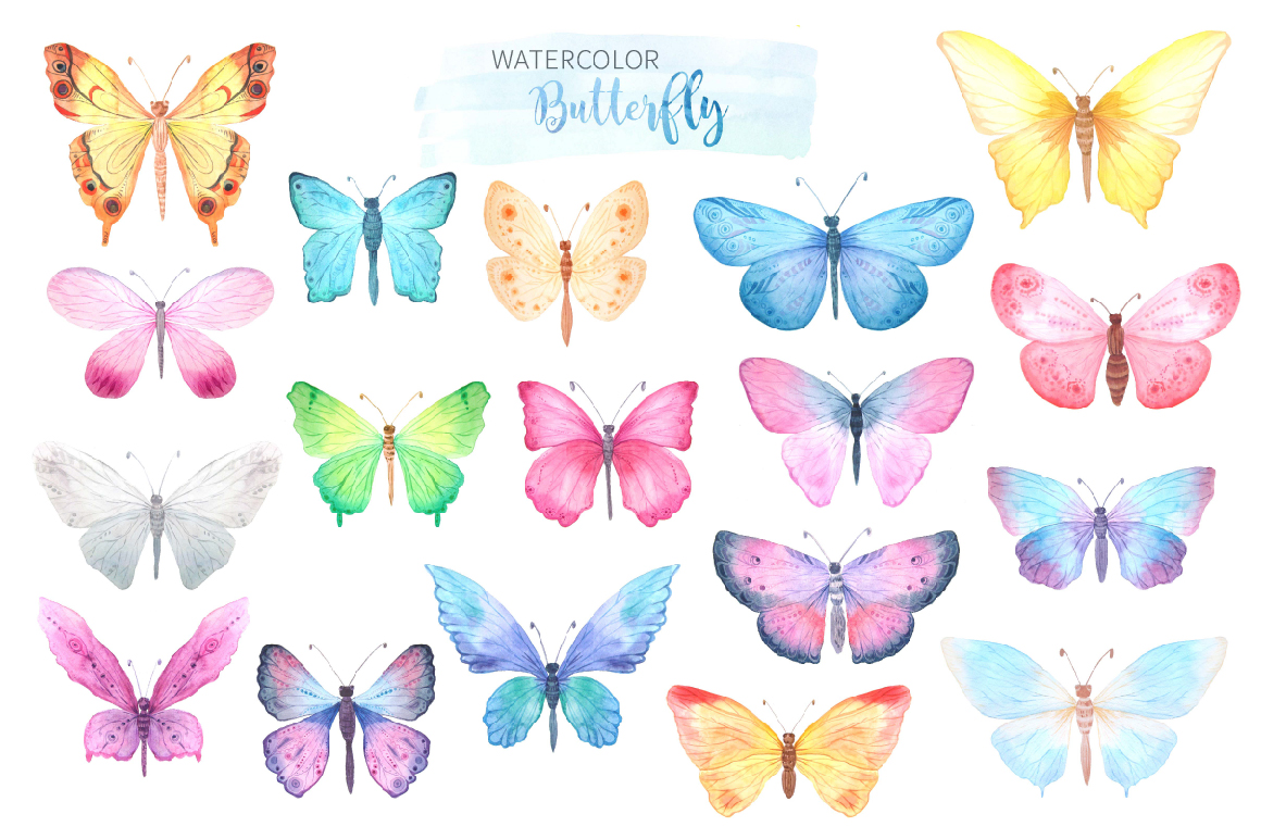 Download Watercolor Butterflies