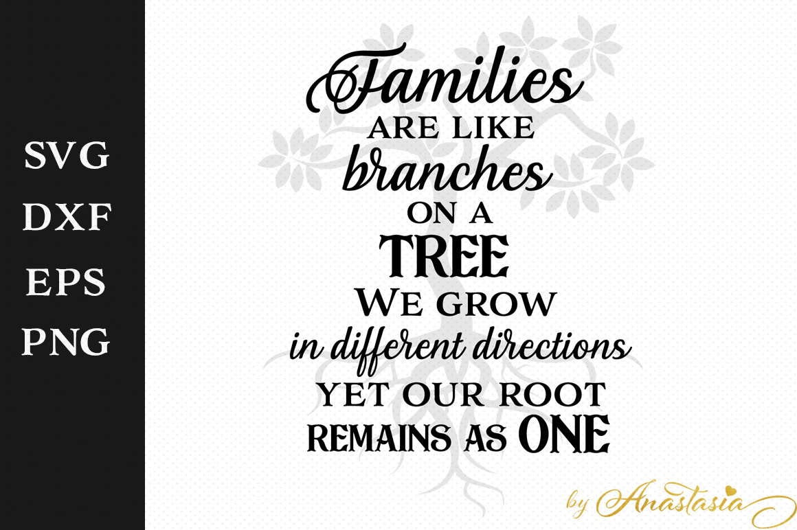 Families are like branches on a tree SVG Cut File