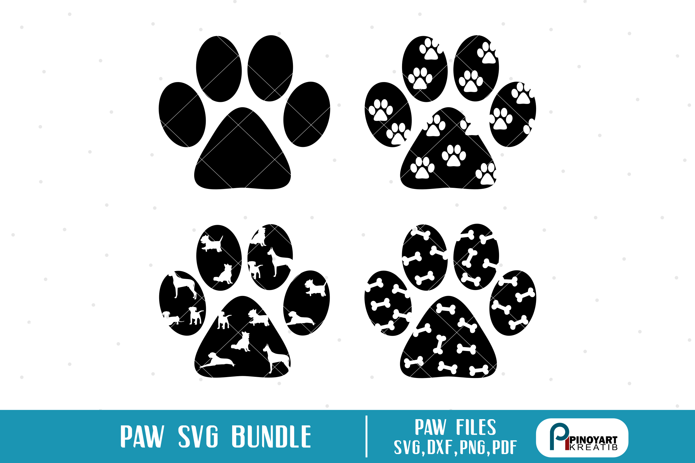 Download paw svg file,paw svg,paw dxf file,dog svg file,paw (66242) | Printables | Design Bundles