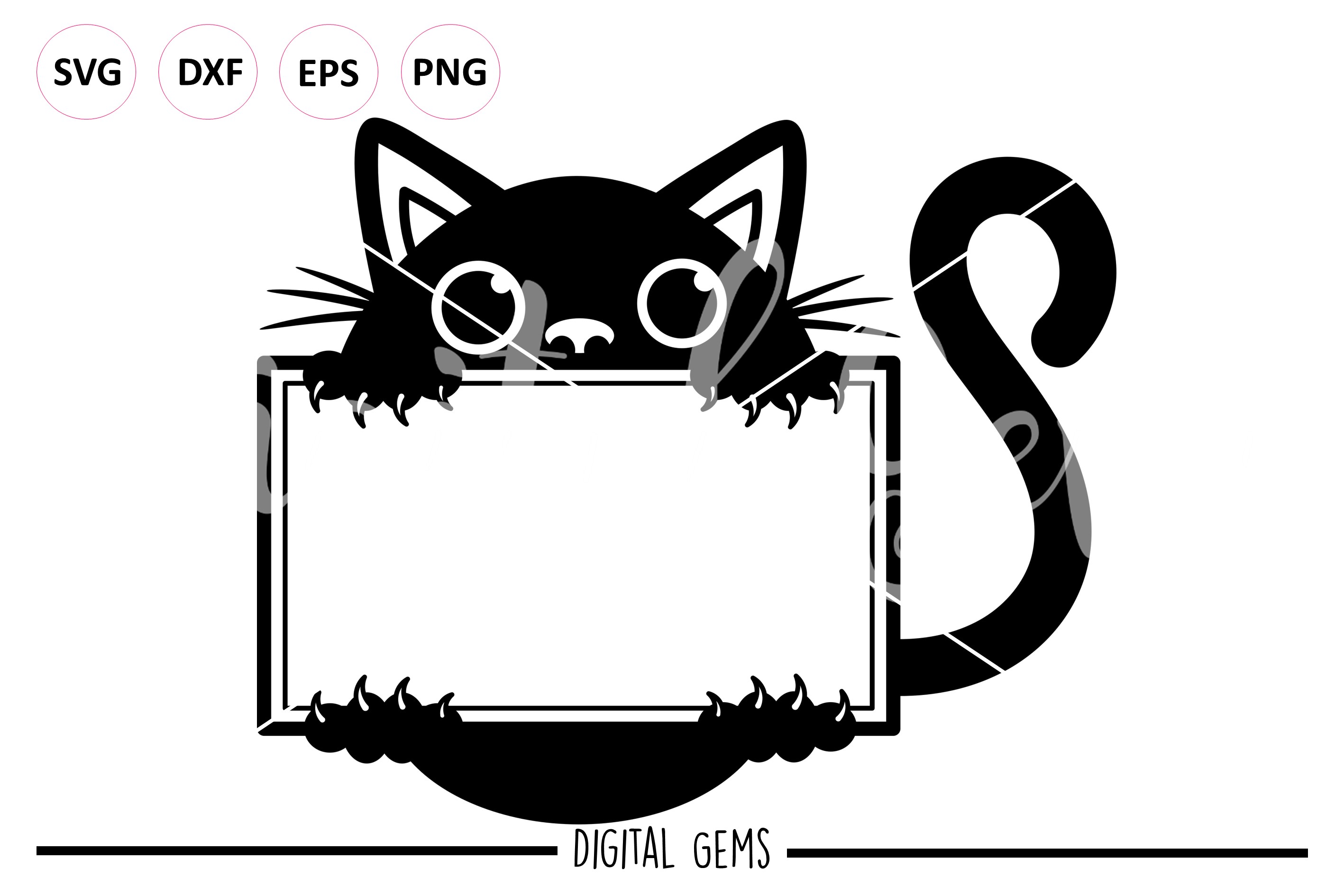 Cat SVG EPS DXF PNG file (114049) | SVGs | Design Bundles