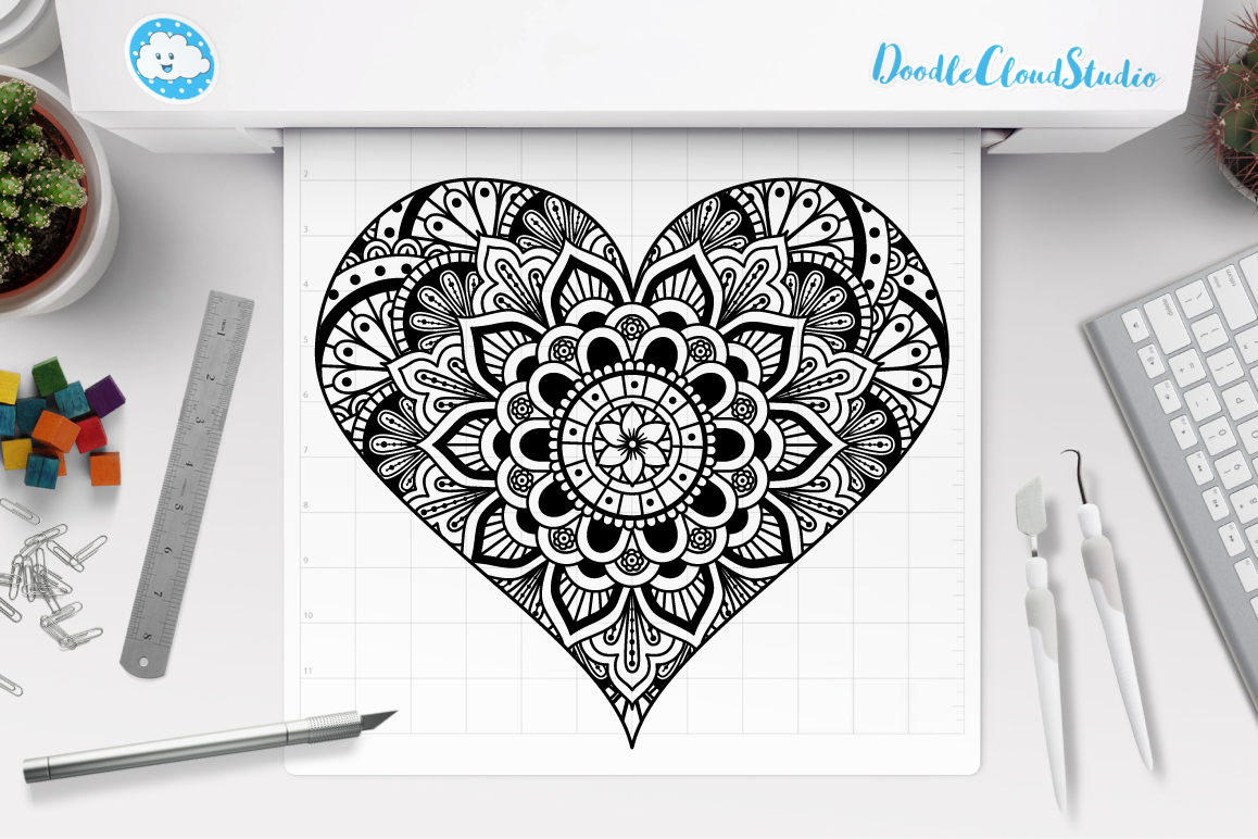 Free Free Heart Mandala Cricut 707 SVG PNG EPS DXF File