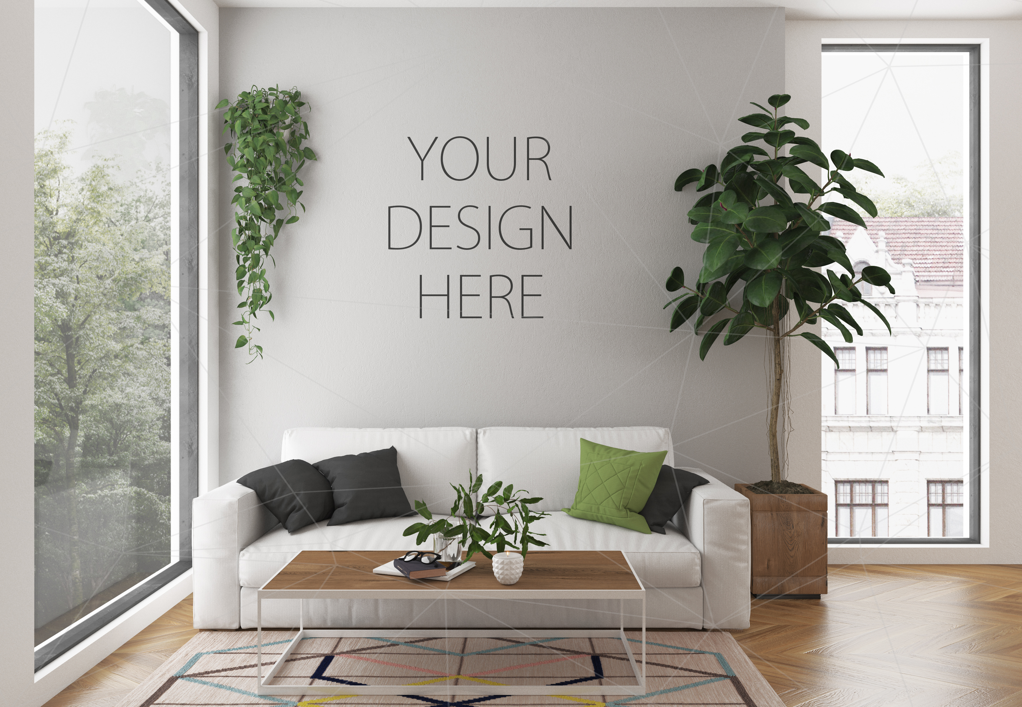 Download Interior mockup bundle - blank wall mock up (82981) | Mock Ups | Design Bundles
