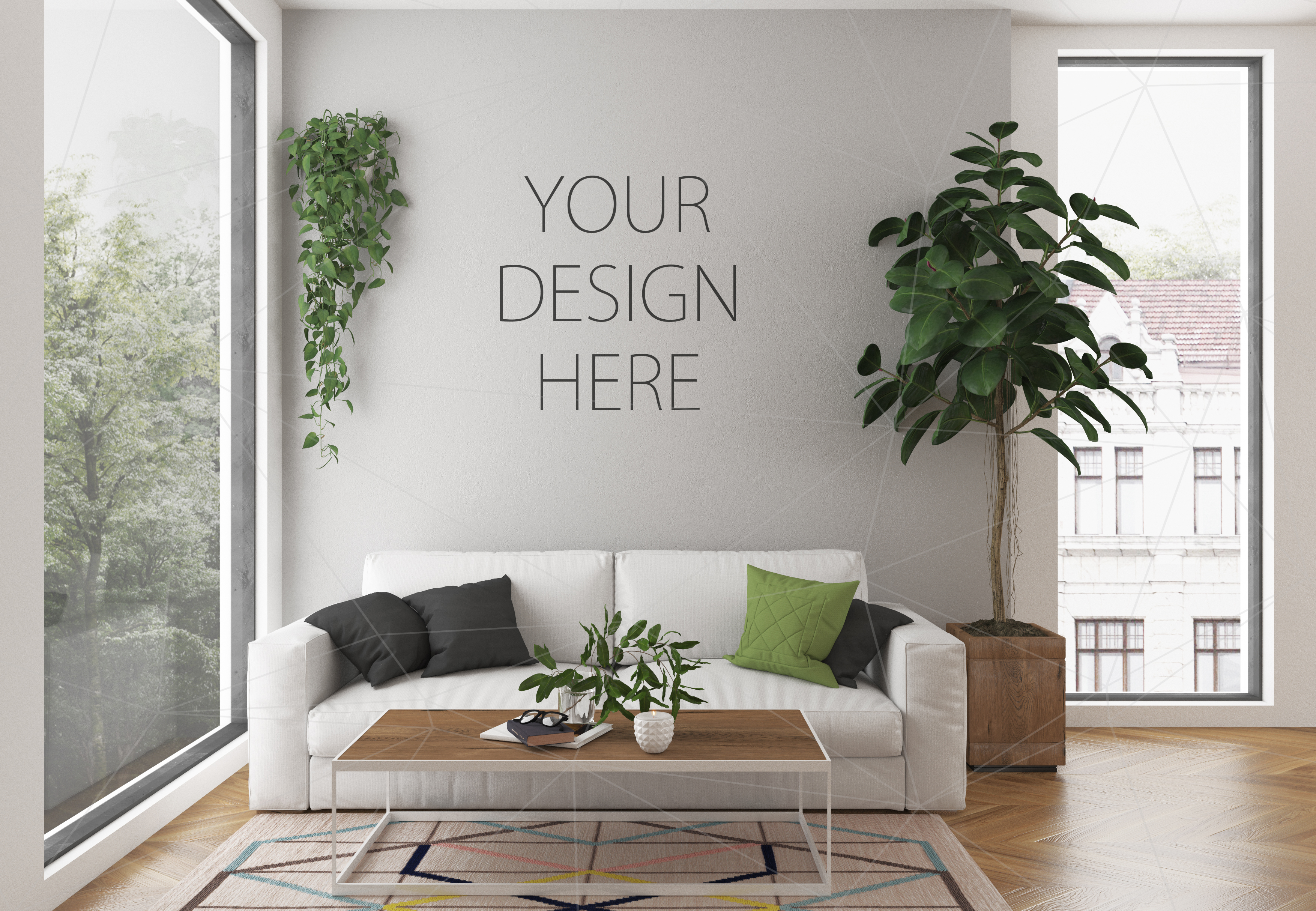 Interior mockup bundle - blank wall mock up (82981) | Mock Ups | Design Bundles