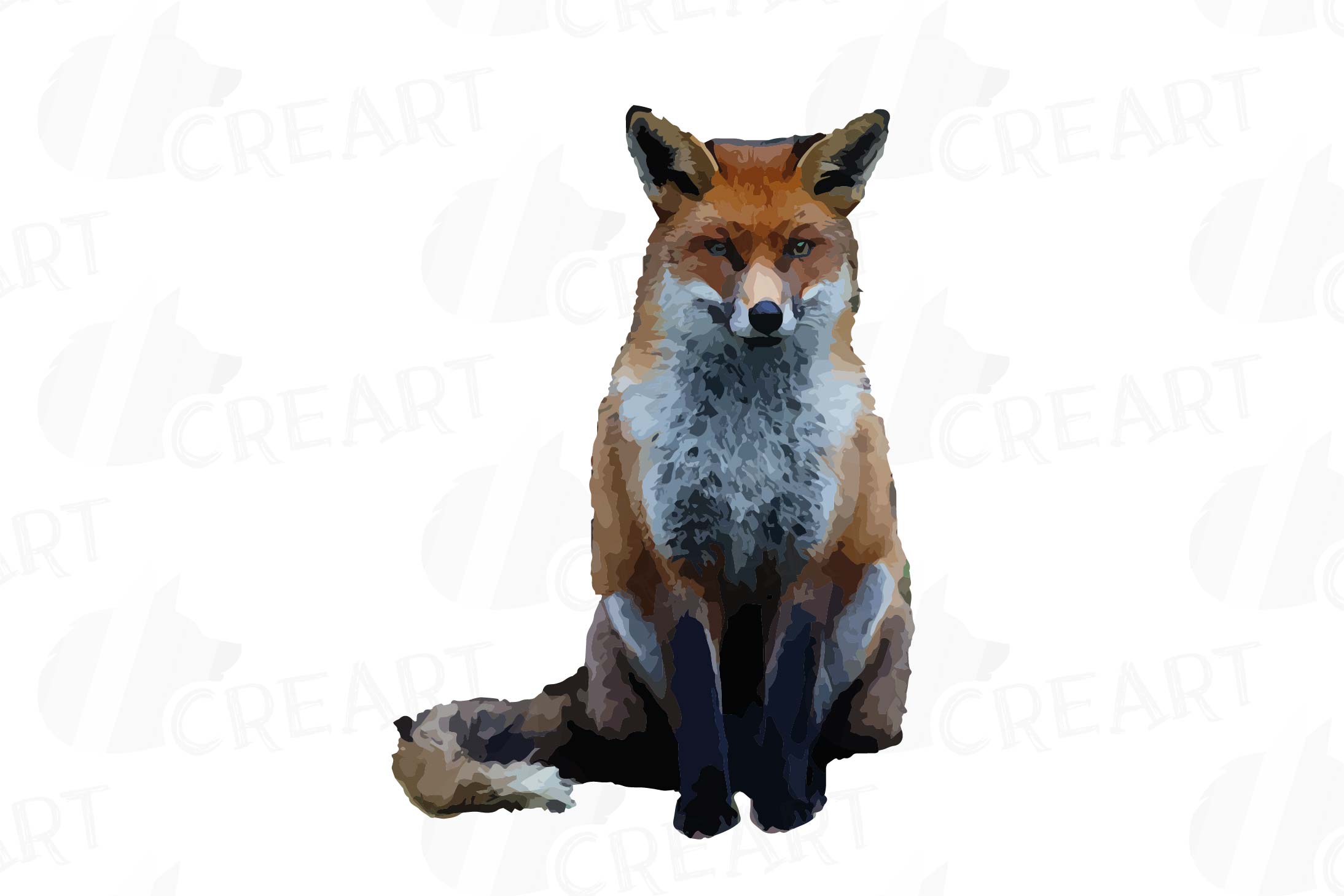 Red Fox Watercolor clip art woodland watercolor fox png 