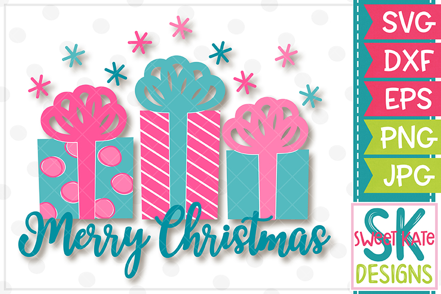 Merry Christmas Presents SVG DXF EPS PNG JPG (168144) | SVGs | Design