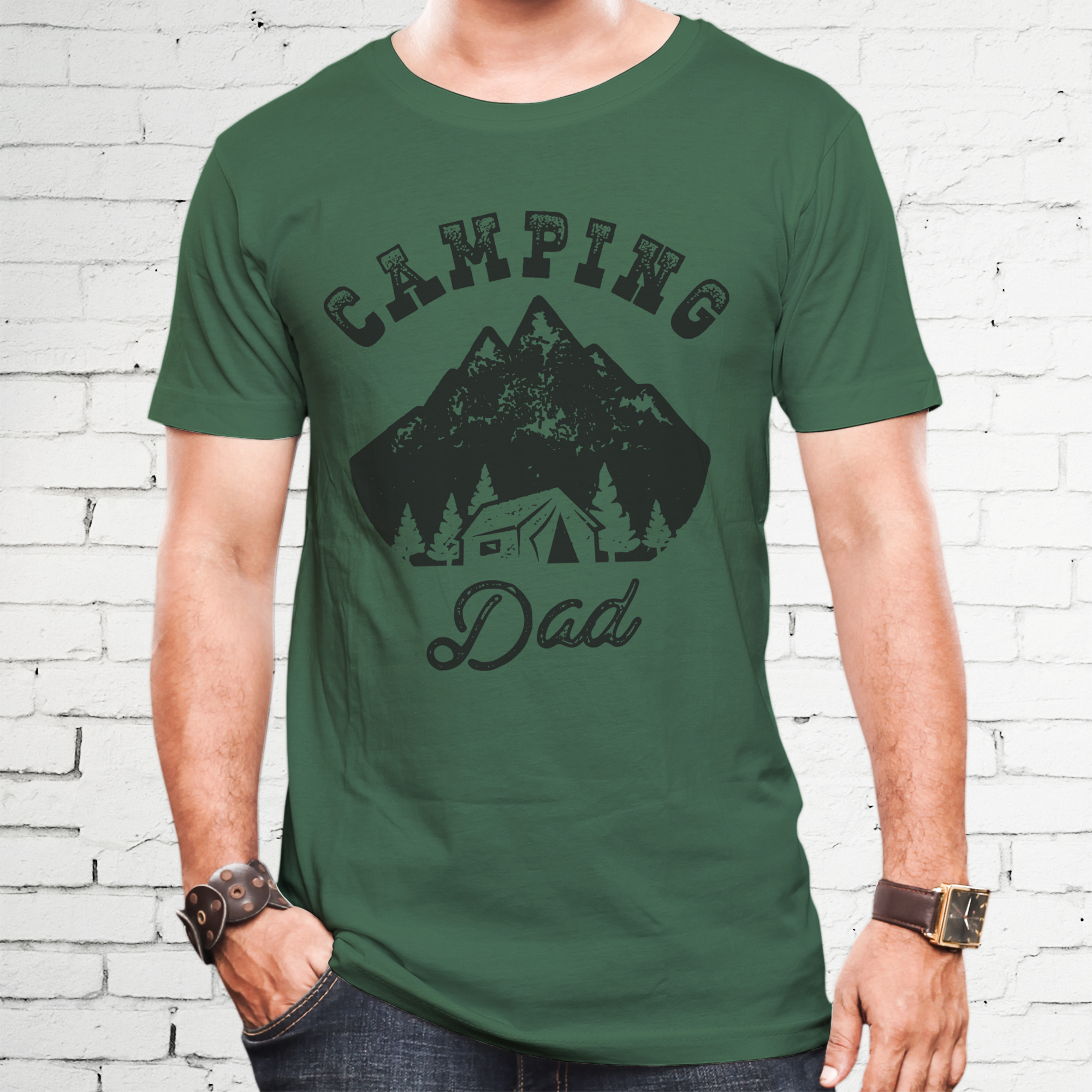 camping dad t shirt