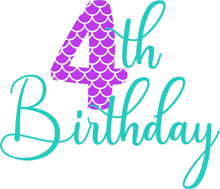 Mermaid Birthday SVG, 1st birthday, 2nd, 3rd, 4th, 5th, 6th