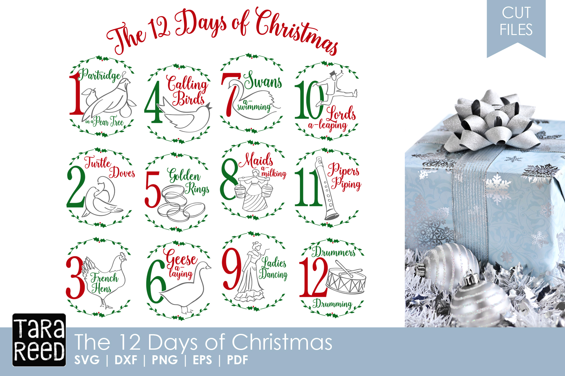 12 Days of Christmas - Christmas SVG Files for Crafters