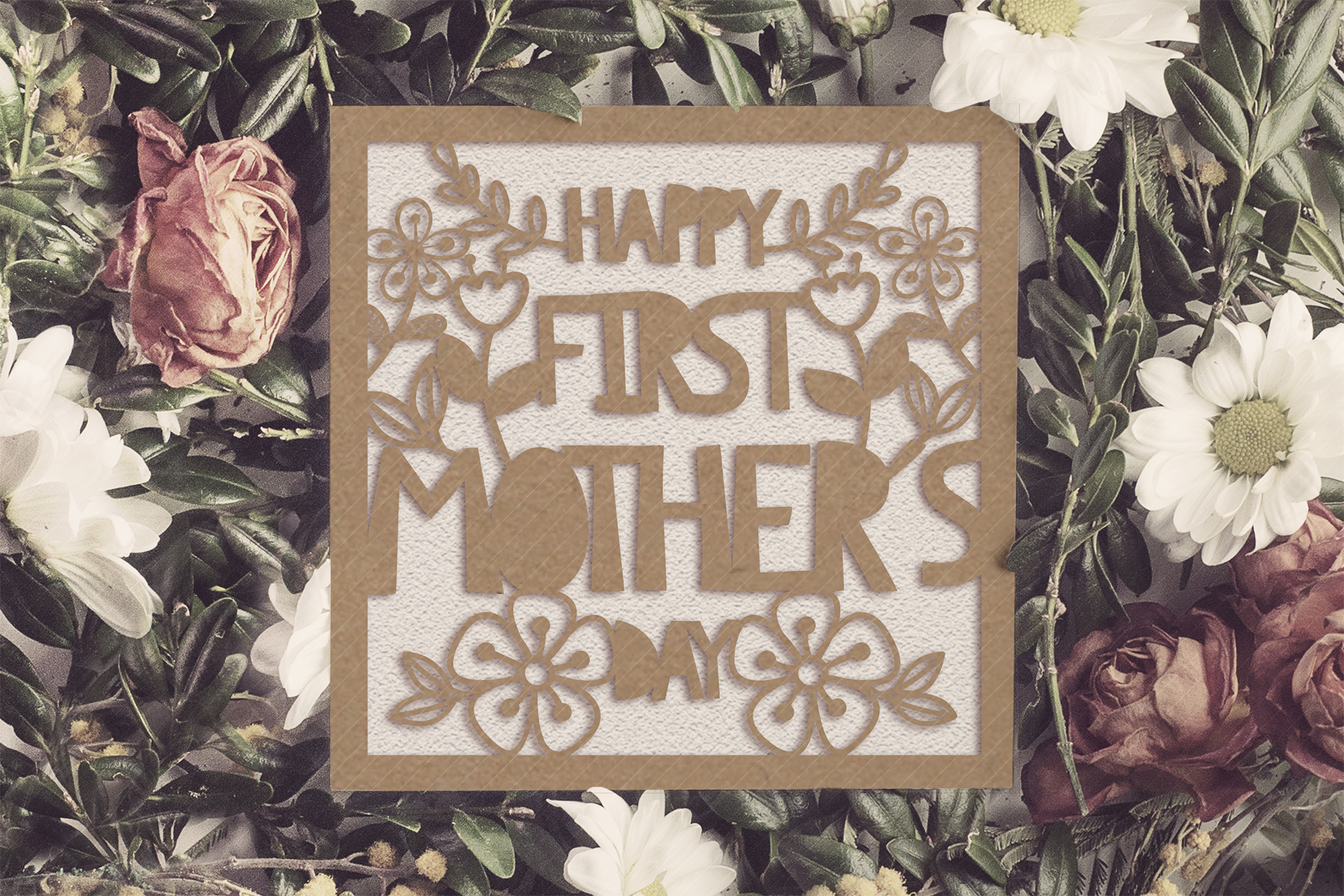 Mother's day card templates for laser cutting. Card making.