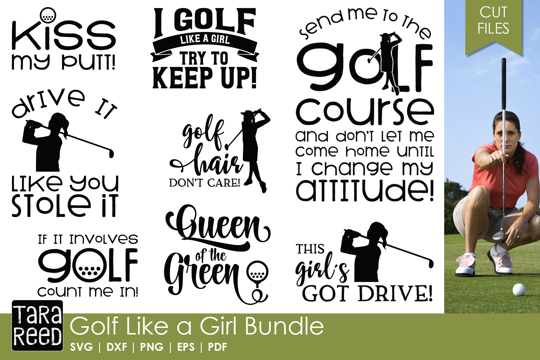 Golf Like A Girl Golf Svg Cut Files For Crafters